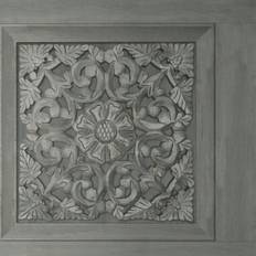 Fine woven Fine Decor Carved Panel Charcoal Wallpaper