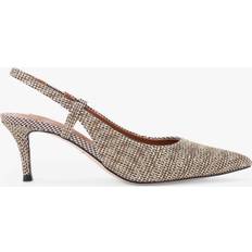 Kurt Geiger London Belgravia Slingback Court Shoes, Natural Beige