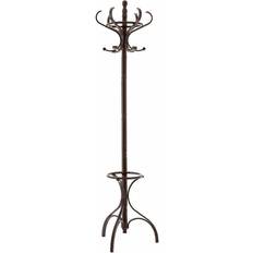 Premier Housewares Mahogany Finish Coat Clothes Rack