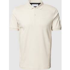 Calvin Klein Beige T-shirts & Tank Tops Calvin Klein Slim Fit Polo Shirt Stony Beige