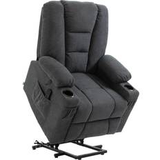 Footrest Furniture Homcom Riser Black Armchair 103cm