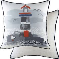 Lichfield Nautical Lighthouse Hand-Painted Watercolourprinted Complete Decoration Pillows Multicolour