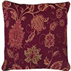 Paoletti Zurich Floral Jacquard Cushion Complete Decoration Pillows Red