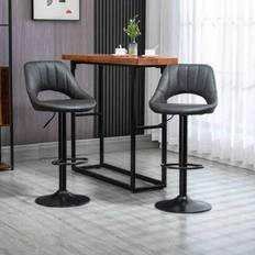 Homcom Adjustable Swivel Bar Stool 110cm 2pcs