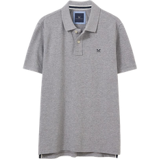 M Polo Shirts Crew Clothing Classic Pique Polo Shirt - Grey Marl