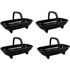 Thumbs Up 4 X Black Garden Trug Planter 53Cm Basket Plant