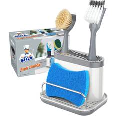 Mr.Siga Sink Caddy Kitchen Sponge Brush Holder