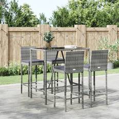 Grey Outdoor Bar Sets vidaXL grey, 5 Outdoor Bar Set