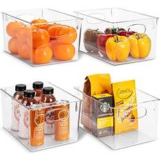 Sorbus Bins Clear Organizer Container Holders with Storage Box