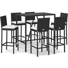 Black Outdoor Bar Sets vidaXL black, 7 Outdoor Bar Set