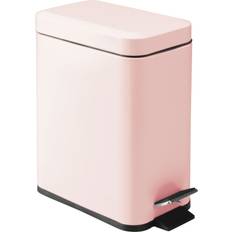 mDesign Small Modern 1.3 Gallon Lidded Step Trash Can, Compact