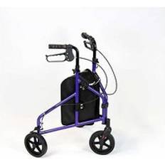 NRS Healthcare 3 Wheel Aluminium Rollator Purple