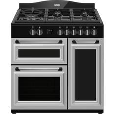 90cm - Silver Gas Cookers Creda C90RCDFTS 90cm 3 Cavity Traditional White, Silver
