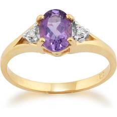 Purple Rings Gemondo Classic Ring - Gold/Amethyst/Diamond