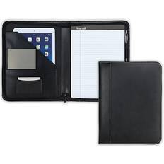 Samsill Contrast Stitch Leather Portfolio Case 71720 Black