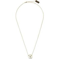 Marc Jacobs Gold Plated Necklaces Marc Jacobs The Medallion Pendant Necklace - Gold/Transparent