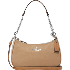 Coach Teri Shoulder Bag In Colorblock - Silver/Sandy Beige Multi