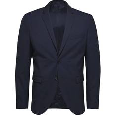 Recycled Fabric Blazers Selected New One Slim Fit Jacket - Navy