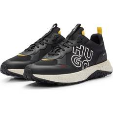 Nike Phantom Trainers Hugo Boss Mens Black Logo-embroidered Low-top Woven Trainers Eur Men