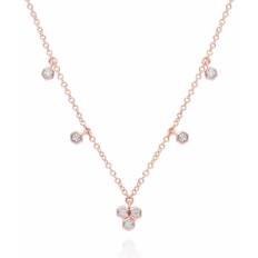Gemondo Diamond trilogy choker necklace in 9ct rose gold