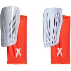 Adidas X League Shin Guards - White/Solar Red/Iron Metallic/Black