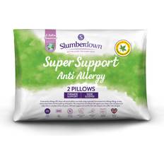 Bed Pillows Slumberdown Anti Allergy Super Support Firm Support Fiber Pillow