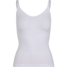 Pieces Plain Shape Top - White