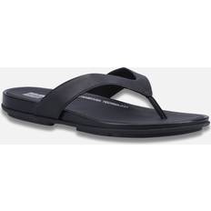 Laced - Women Sandals Fitflop Women's Womens Gracie Leather Thong Flip Flops Black/Medium Shade/All Black