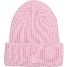 Moncler Logo Wool Beanie - Pink