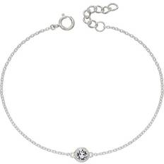 John Greed April Birthstone Bracelet - Silver/Transparent