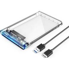 Orico 2.5 inch external hard drive enclosure clear case usb 3.0 for sata hdd ssd