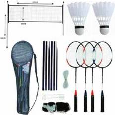 Badminton Sets & Nets Badminton Set 4 Player Game Colour