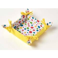 Homescapes Multi Colour Polka Dot Bread Basket