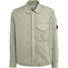 C.P. Company Shirts C.P. Company Chrome-R Zipped Overshirt - Silver Sage/Brown