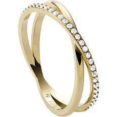 Fossil Edelstahl Ring - Gold/Transparent