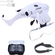 Yoctosun head magnifier hands headband magnifying glass with 2