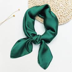 Green - Women Scarfs Shein 1pc Ladies' Silky Chiffon 70*70cm Square Scarf Headscarf For Daily Use