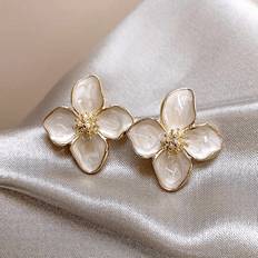 Shein Fashion Zinc Alloy Flower Stud Earrings For Women For Daily Decoration