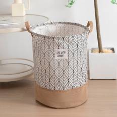 Shein 1pc Geometric Pattern Laundry Hamper, Fabric Waterproof Foldable Laundry Basket Hamper For Home