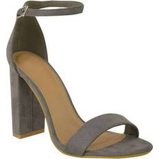 Grey Heeled Sandals Where's That From Skye - Grey