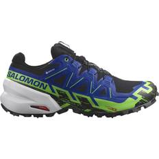 Salomon 46 ½ - Women Shoes Salomon Spikecross 6 GTX - Black/Surf The Web/Green Gecko Blue