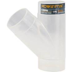 Powertec 70228 2-1/2 Inch Y-Fitting Dust Collection Hose Connector, Clear Color