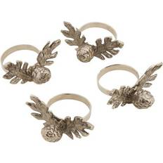 Saro Lifestyle NR706.S Pinecone Rustic Napkin Ring 4pcs