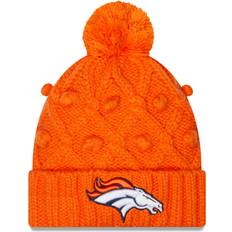 New Era Denver Broncos Women's Orange Toasty Cuffed Knit Hat with Pom