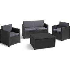 Keter Outdoor Lounge Sets Garden & Outdoor Furniture Keter Armona Outdoor Lounge Set, 1 Table incl. 2 Chairs & 1 Sofas