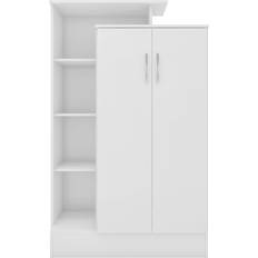 SECONIQUE Nevada Petite Open Shelf White Gloss Wardrobe 90x145cm