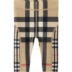 Burberry Contrast Check Stretch Nylon Leggings - Archive Beige (80613891)