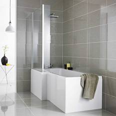 Ceramica Shaped Shower Bath Front Side Panel Modern Gloss mdf