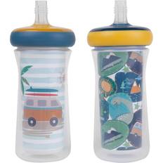 The First Years Insulated Straw Cups Rainforest 2pk/9oz