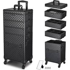 BYOOTIQUE 4in1 Rolling Makeup Case Cosmetic Train Case Organizer Artist